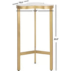 Tavolino d'appoggio Suki Tripod ACC3701A Bianco/Oro
