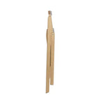 Sedie Pieghevoli in Rattan con Struttura e Seduta in Legno Massello e Schienale Traspirante in Rattan Intrecciato