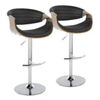 Set of 2 Symphony Adjustable Barstools with Footrest - LumiSource