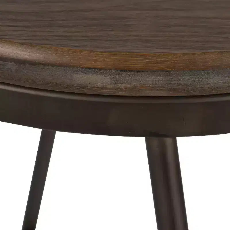 Sgabelli da bar Tully in legno e metallo, confezione da 4, 61 cm, grigio e marrone rustico