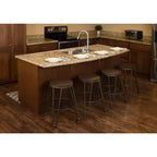 Sgabelli da bar Tully in legno e metallo, confezione da 4, 61 cm, grigio e marrone rustico