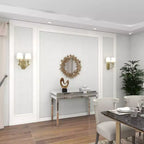 Specchio da parete rotondo in metallo con farfalle 3D 28x28